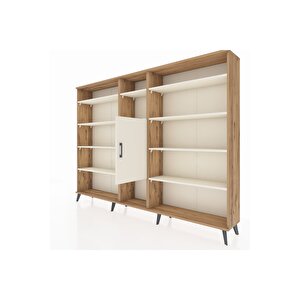 Arges Dolap 12 Raflı Tek Kapaklı  220x30x163 Çam-aytaşı