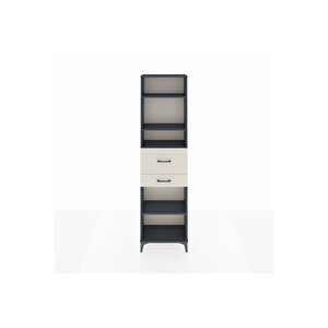 Arges Dolap 4 Raflı 2 Çekmeceli 60x30x221 Antrasit-aytaşı