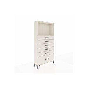 Arges Dolap Tek Raflı 6 Çekmeceli 88x30x182 Aytaşı-aytaşı