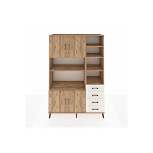 Hyperion Dolap 9 Raflı 4 Çekmeceli 4 Kapaklı 132x44x195 Çam-çam/aytaşı