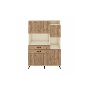 Hyperion Gardrop 9 Raflı 2 Çekmeceli 6 Kapaklı 132x44x195 Aytaşı-çam