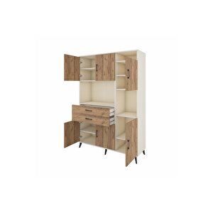 Hyperion Gardrop 9 Raflı 2 Çekmeceli 6 Kapaklı 132x44x195 Aytaşı-çam