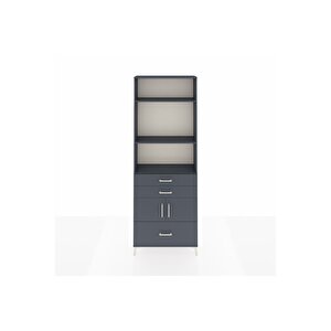 Arges Dolap 4 Raflı 3 Çekmeceli 2 Kapaklı 88x30x243 Antrasit-antrasit