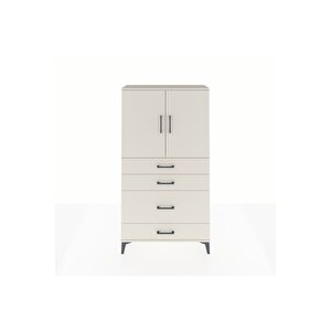 Arges Dolap 2 Raflı 4 Çekmeceli 2 Kapaklı 88x30x163 Aytaşı-aytaşı