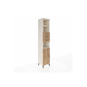 Hyperion Dolap 4 Raflı 3 Çekmeceli Tek Kapaklı 44x44x243 Aytaşı-çam