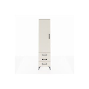 Arges Dolap Tek Raflı 3 Çekmeceli Tek Askılı 44x30x182 Aytaşı-aytaşı