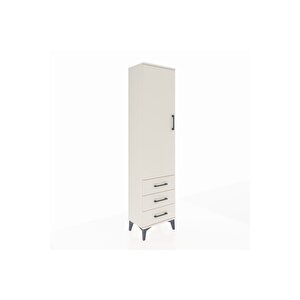 Arges Dolap Tek Raflı 3 Çekmeceli Tek Askılı 44x30x182 Aytaşı-aytaşı