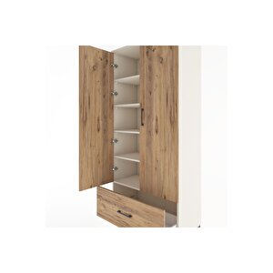 Hyperion Dolap 5 Raflı Tek Çekmeceli 2 Kapaklı 88x44x195 Aytaşı-çam