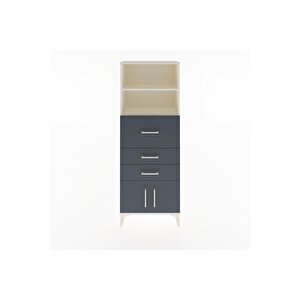 Arges Dolap 2 Raflı 3 Çekmeceli 2 Kapaklı 60x30x163 Aytaşı-antrasit