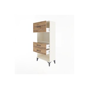 Arges Dolap Tek Raflı 3 Çekmeceli 60x30x134 Aytaşı-çam