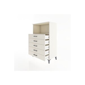 Hyperion Dolap Tek Raflı 4 Çekmeceli 88x44x134 Aytaşı-aytaşı