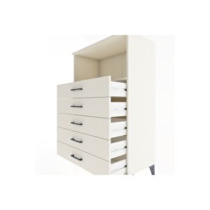 Hyperion Dolap Tek Raflı 4 Çekmeceli 88x44x134 Aytaşı-aytaşı