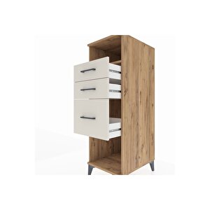Kronos Dolap Tek Raflı 3 Çekmeceli 44x59x134 Çam-aytaşı