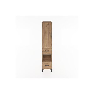 Hyperion Dolap 4 Raflı 2 Çekmeceli Tek Kapaklı 44x44x221 Çam-çam