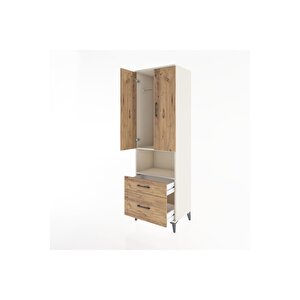 Hyperion Dolap 2 Raflı 2 Çekmeceli Tek Askılı 60x44x195 Aytaşı-çam