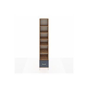 Hyperion Dolap 6 Raflı Tek Çekmeceli 44x44x243 Çam-antrasit