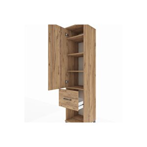 Hyperion Dolap 4 Raflı Tek Çekmeceli Tek Kapaklı 44x44x195 Çam-çam