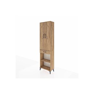 Arges Dolap 3 Raflı Tek Çekmeceli Tek Askılı 60x30x221 Çam-çam