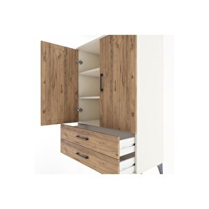 Hyperion Dolap 3 Raflı 2 Çekmeceli 2 Kapaklı 88x44x134 Aytaşı-çam