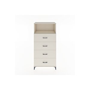Hyperion Dolap Tek Raflı 4 Çekmeceli 88x44x182 Aytaşı-aytaşı