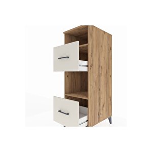 Kronos Dolap 2 Raflı 2 Çekmeceli 44x59x134 Çam-aytaşı
