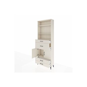 Arges Dolap 4 Raflı 4 Çekmeceli 2 Kapaklı 88x30x243 Aytaşı-aytaşı