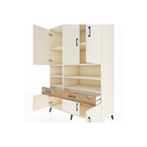 Kronos Dolap 8 Raflı 2 Çekmeceli 6 Kapaklı 132x59x195 Aytaşı-aytaşı/çam