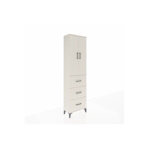 Arges Dolap 3 Raflı 3 Çekmeceli 2 Kapaklı 60x30x221 Aytaşı-aytaşı