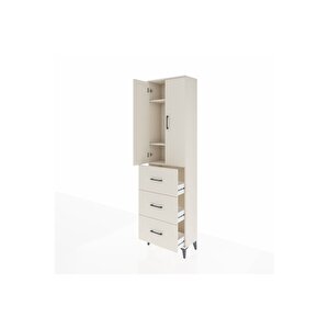 Arges Dolap 3 Raflı 3 Çekmeceli 2 Kapaklı 60x30x221 Aytaşı-aytaşı