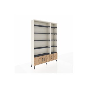 Arges Dolap 10 Raflı 3 Kapaklı 132x30x195 Aytaşı-çam/antrasit