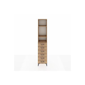 Arges Dolap 3 Raflı 6 Çekmeceli 44x30x221 Çam-çam