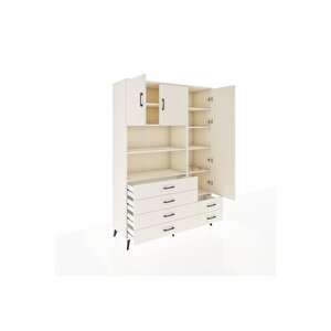 Hyperion Gardrop 9 Raflı 6 Çekmeceli 3 Kapaklı 132x44x195 Aytaşı-aytaşı