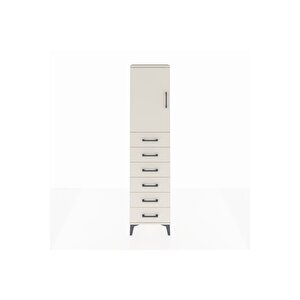 Arges Dolap 2 Raflı 6 Çekmeceli Tek Kapaklı 44x30x182 Aytaşı-aytaşı