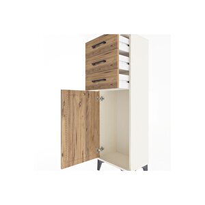 Arges Dolap 3 Çekmeceli Tek Kapaklı 44x30x134 Aytaşı-çam