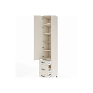 Hyperion Dolap 5 Raflı 3 Çekmeceli Tek Kapaklı 44x44x243 Aytaşı-aytaşı