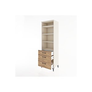 Hyperion Dolap 4 Raflı 3 Çekmeceli 60x44x195 Aytaşı-çam