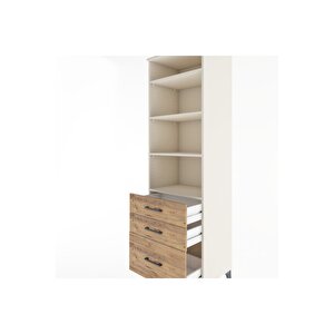 Hyperion Dolap 4 Raflı 3 Çekmeceli 60x44x195 Aytaşı-çam