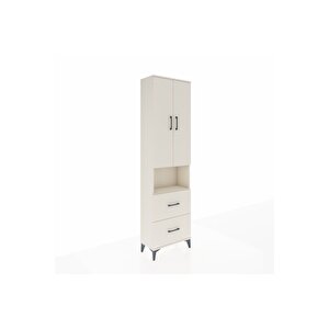 Arges Dolap 4 Raflı 2 Çekmeceli 2 Kapaklı 60x30x221 Aytaşı-aytaşı