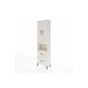 Arges Dolap 4 Raflı 2 Çekmeceli 2 Kapaklı 60x30x221 Aytaşı-aytaşı