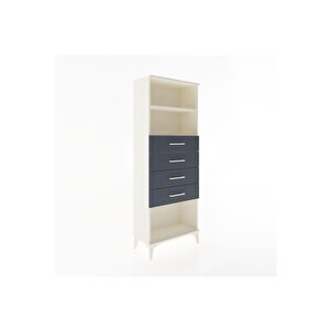 Arges Dolap 2 Raflı 4 Çekmeceli 60x30x163 Aytaşı-antrasit