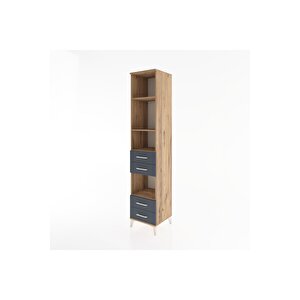 Hyperion Dolap 4 Raflı 4 Çekmeceli 44x44x221 Çam-antrasit