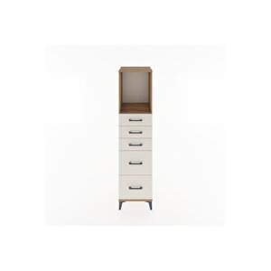 Hyperion Dolap Tek Raflı 5 Çekmeceli 44x44x182 Çam-aytaşı