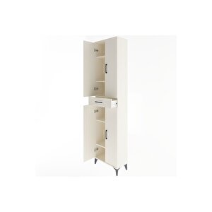 Arges Dolap 5 Raflı Tek Çekmeceli 4 Kapaklı 60x30x243 Aytaşı-aytaşı