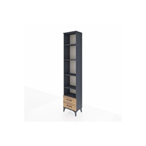 Arges Dolap 5 Raflı 2 Çekmeceli 44x30x221 Antrasit-çam