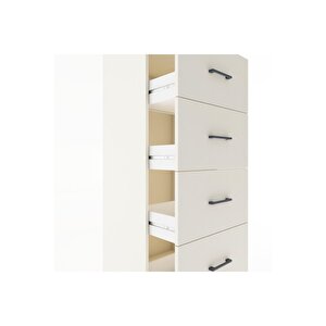 Hyperion Dolap Tek Raflı 4 Çekmeceli 60x44x182 Aytaşı-aytaşı