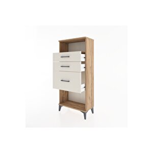 Hyperion Dolap Tek Raflı 3 Çekmeceli 60x44x134 Çam-aytaşı