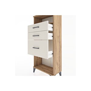 Hyperion Dolap Tek Raflı 3 Çekmeceli 60x44x134 Çam-aytaşı