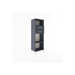 Arges Dolap 2 Raflı 2 Çekmeceli 44x30x134 Antrasit-antrasit