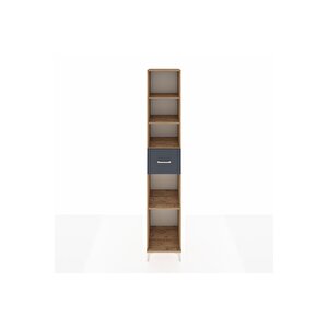 Hyperion Dolap 4 Raflı Tek Çekmeceli 44x44x243 Çam-antrasit