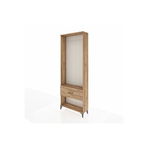 Arges Dolap Tek Raflı Tek Çekmeceli Tek Askılı 88x30x243 Çam-çam